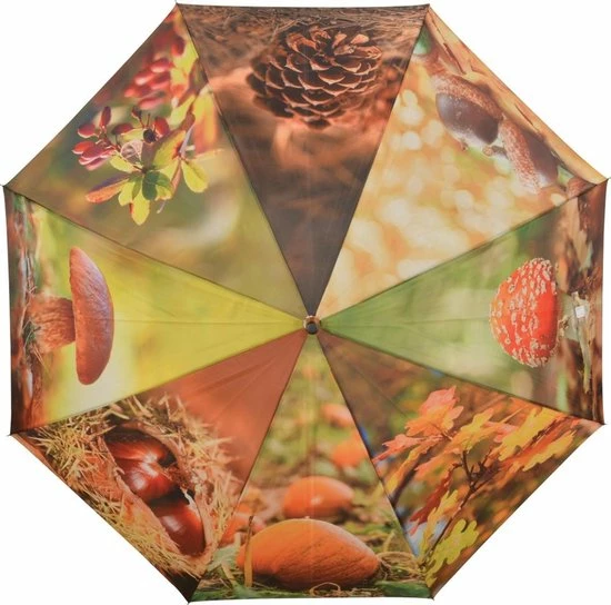 Gloednieuw ???? Esschert Design Paraplu Herfst Automatisch 120 Cm Polyester ???? 4 Gloednieuw ???? Esschert Design Paraplu Herfst Automatisch 120 Cm Polyester ???? - Afbeelding 2