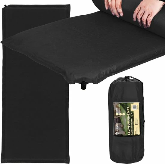 Nieuw ???? Springos Slaapmat | Zelfopblazend | 180 Cm | Inclusief Hoes | Zwart ???? 8 Nieuw ???? Springos Slaapmat | Zelfopblazend | 180 Cm | Inclusief Hoes | Zwart ???? - Afbeelding 6