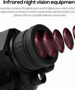 Flash-uitverkoop ???? DrPhone MONO2 - Monoculaire Nachtzicht Telescoop 720P - 5X35 - Optische Digitale Nachtvision - Infrarood HD Met Foto/Video-opname/Afspelen/Functie - Nightvision Zwart ???? -Hendi Shop 550x546 5