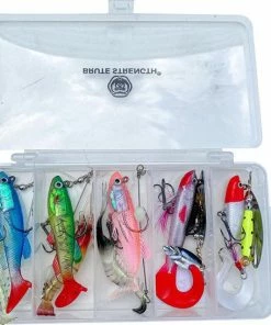 Gloednieuw ⭐ Brute Strength - Kunst Aas Set - 10 Stuks -Roofvissen Pluggen Met Haak Set Voor Snoek/Baars Roofvis 3 Kunstaas - Shads ???? -Hendi Shop 550x546 9