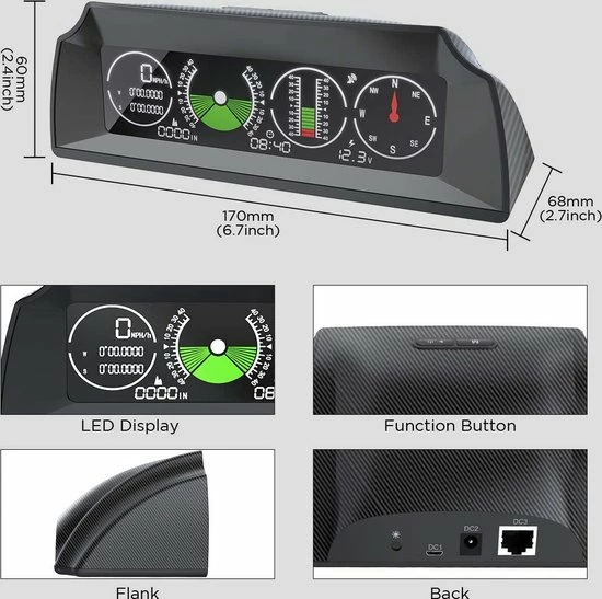 Aanbiedingen ???? Autool X90 GPS Hellingsmeter Digitale Auto/auto/personenauto, GPS Snelheidsmeter HUD MPH Met Kompas, Auto Hoekhelling Meter Voor SUV's, Bestelwagens, Terreinwagens ???? 4 Aanbiedingen ???? Autool X90 GPS Hellingsmeter Digitale Auto/auto/personenauto, GPS Snelheidsmeter HUD MPH Met Kompas, Auto Hoekhelling Meter Voor SUV's, Bestelwagens, Terreinwagens ???? - Afbeelding 2
