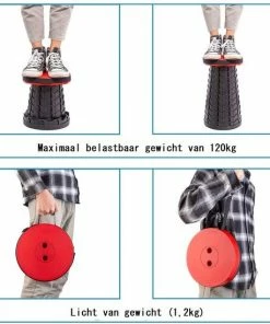 Coupon ✔️ Ever Home Kampeerkruk - Uitschuifbare Kruk - Oranje/Zwart- Tot 120 Kg - Travel Stool - Opvouwbare Campingkruk - Inklapbaar Krukje - Telescopische Kruk - Camping - Outdoor ???? -Hendi Shop 550x549 2