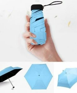 Korting ???? Merkloos Lichtgewicht Paraplu | Mini Paraplu | Handtas Paraplu | Blauw ????