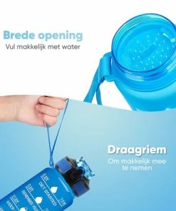 Gloednieuw ❤️ Mountain Lake™ Motivatie Waterfles – Motiverende Drinkfles Met Tijdmarkering – Drinkbeker Met Rietje - Bidon Volwassenen - 1 Liter ???? -Hendi Shop 550x550 133