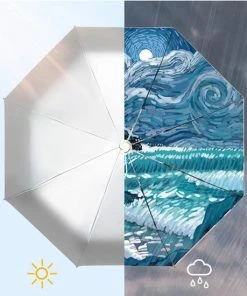 Korting ???? TDR-Opvouwbaar Paraplu - Zonbescherming Anti-Uv UPF50 + -Windproof- Stevig Paraplu - Automatisch -Van Gogh Ster Zee Print -zilver ???? 20 Korting ???? TDR-Opvouwbaar Paraplu - Zonbescherming Anti-Uv UPF50 + -Windproof- Stevig Paraplu - Automatisch -Van Gogh Ster Zee Print -zilver ???? -Hendi Shop 550x550 134