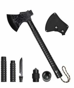 Nieuw ???? Temz® Multitool Survival Kit - Survival Kit - Hakbijl - Survival Set - Multitool Bijl - Survival Kit Outdoor - Bijl - Survival Tool - Survival Mes - Incl. Multitool Bijl, Survival Mes, Raambreker, Fluitje & Kompas ???? -Hendi Shop 550x550 193