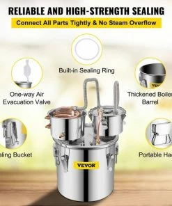 Begroting ❤️ Vevor™ Vevor® Destilleerapparaat - Destileerketel - Fermentatie Set - Distilleerketel Voor Alcohol - 12 Liter - RVS ???? 11 Begroting ❤️ Vevor™ Vevor® Destilleerapparaat - Destileerketel - Fermentatie Set - Distilleerketel Voor Alcohol - 12 Liter - RVS ???? -Hendi Shop 550x550 319