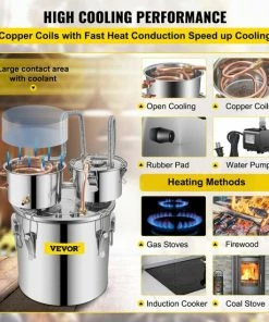 Begroting ❤️ Vevor™ Vevor® Destilleerapparaat - Destileerketel - Fermentatie Set - Distilleerketel Voor Alcohol - 12 Liter - RVS ???? 13 Begroting ❤️ Vevor™ Vevor® Destilleerapparaat - Destileerketel - Fermentatie Set - Distilleerketel Voor Alcohol - 12 Liter - RVS ???? -Hendi Shop 550x550 320