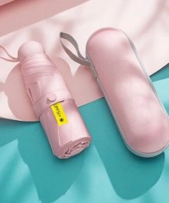 Beste Pirce ???? Merkloos TDR--Opvouwbare Paraplu -Windproof-Zonbescherming Anti-Uv UPF50 + Met Gratis Reisetui-roze ???? -Hendi Shop 550x550 361