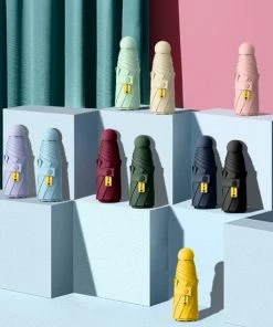 Beste Pirce ???? Merkloos TDR--Opvouwbare Paraplu -Windproof-Zonbescherming Anti-Uv UPF50 + Met Gratis Reisetui-roze ???? -Hendi Shop 550x550 364