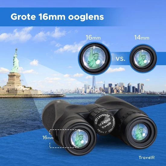 Top 10 ???? TravelR 10x42 Verrekijker – 10x Vergroting – BAK4 Prisma – Fully Multi ???? Coated (FMC) – Zwart ???? 10 Top 10 ???? TravelR 10x42 Verrekijker – 10x Vergroting – BAK4 Prisma – Fully Multi ???? Coated (FMC) – Zwart ???? - Afbeelding 8