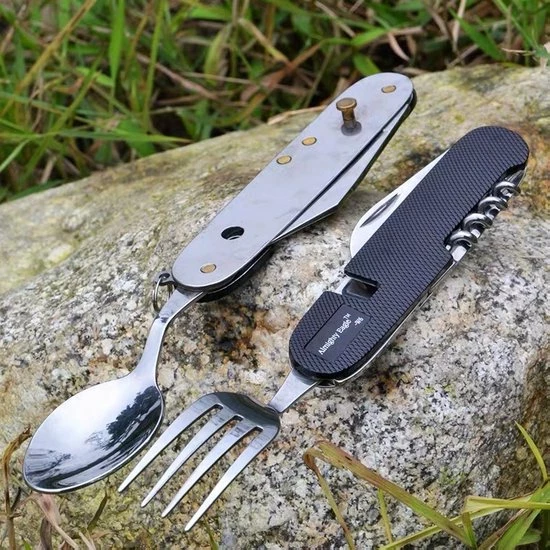 Uitgang ???? Nixnix - Opvouwbare Vork - 6-in-1 Multi Tool - Kamperen - Camping - Draagbare Universele Tool - Lepel - Mes ???? 4 Uitgang ???? Nixnix - Opvouwbare Vork - 6-in-1 Multi Tool - Kamperen - Camping - Draagbare Universele Tool - Lepel - Mes ???? - Afbeelding 2