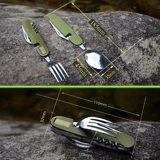 Uitgang ???? Nixnix - Opvouwbare Vork - 6-in-1 Multi Tool - Kamperen - Camping - Draagbare Universele Tool - Lepel - Mes ???? 8 Uitgang ???? Nixnix - Opvouwbare Vork - 6-in-1 Multi Tool - Kamperen - Camping - Draagbare Universele Tool - Lepel - Mes ???? - Afbeelding 6