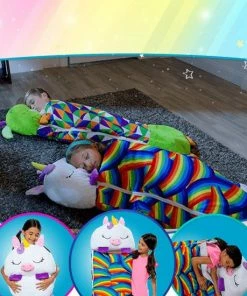 Beste Verkoop ✔️ Mediashop Happy Nappers Kinderslaapzak - 2-in-1 Zachte Knuffel En Zomerslaapzak - Wit Eenhoorn Motief Voor Kinderen Van 3 Tot 6 Jaar ???? -Hendi Shop 550x550 397