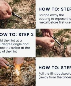 Aanbiedingen ???? Kwmobile Vuursteen En Strijker Set - Vuurstarter Voor Outdoor, Vissen, Bbq, Wandelen - Survival Aansteker En Touw - In Zwart ✨ -Hendi Shop 550x550 406