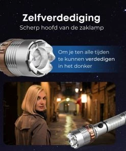Hete verkoop ???? Rebela | Led Zaklamp Oplaadbaar | Flashlight | Aluminium | Waterproof | Inclusief Oplaadbare Batterij | High-Mid-Low-Strobe-SOS | T6 LED Police Flashlight ⭐ -Hendi Shop 550x550 451
