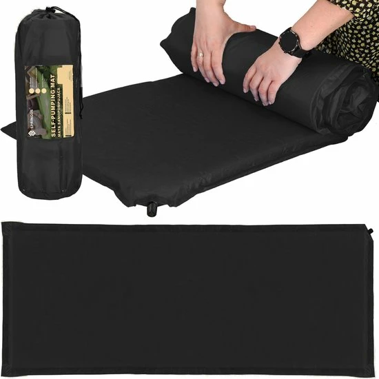 Nieuw ???? Springos Slaapmat | Zelfopblazend | 180 Cm | Inclusief Hoes | Zwart ???? 38 Nieuw ???? Springos Slaapmat | Zelfopblazend | 180 Cm | Inclusief Hoes | Zwart ???? - Afbeelding 36