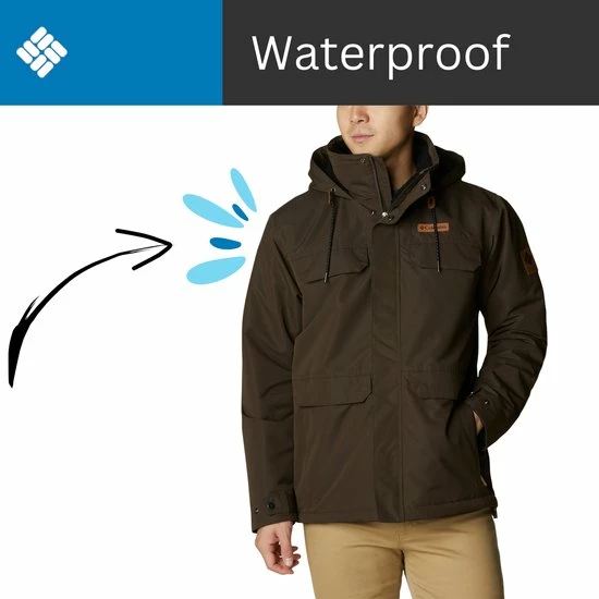 Beste Verkoop ???? Columbia South Canyon - Jassen Heren Winter - Outdoorjas - Cordovan - Maat M ???? 7 Beste Verkoop ???? Columbia South Canyon - Jassen Heren Winter - Outdoorjas - Cordovan - Maat M ???? - Afbeelding 5