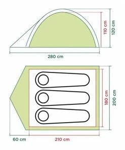 Goedkoopste ???? Coleman Darwin 3 Koepeltent - 3-Persoons - Groen ???? -Hendi Shop 550x550 678