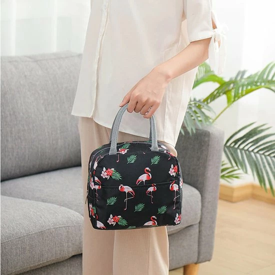 Groothandel ✨ Marishop Koeltas - Lunchtas - Volwassenen En Kinderen - Compact & Handig: Zomer - Picknick -School - Lunch - Werk - Zwart Flamingo ???? 5 Groothandel ✨ Marishop Koeltas - Lunchtas - Volwassenen En Kinderen - Compact & Handig: Zomer - Picknick -School - Lunch - Werk - Zwart Flamingo ???? - Afbeelding 3