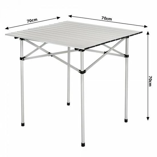 Gloednieuw ❤️ Tectake - Campingtafel - 70 X 70 Cm - Grijs ???? 5 Gloednieuw ❤️ Tectake - Campingtafel - 70 X 70 Cm - Grijs ???? - Afbeelding 3