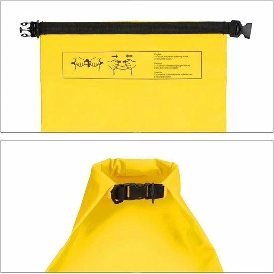 Nieuw ???? Nixnix Waterdichte Tas - Dry Bag - 20L - Geel - Ocean Pack - Dry Sack - Survival Outdoor Rugzak - Drybags - Boottas - Zeiltas ???? 6 Nieuw ???? Nixnix Waterdichte Tas - Dry Bag - 20L - Geel - Ocean Pack - Dry Sack - Survival Outdoor Rugzak - Drybags - Boottas - Zeiltas ???? - Afbeelding 4