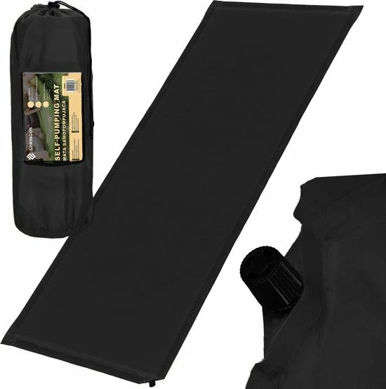 Nieuw ???? Springos Slaapmat | Zelfopblazend | 180 Cm | Inclusief Hoes | Zwart ???? 19 Nieuw ???? Springos Slaapmat | Zelfopblazend | 180 Cm | Inclusief Hoes | Zwart ???? - Afbeelding 17
