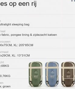 Goedkoop ???? Naturehike® Slaapzak - Lichtgewicht - 205*85cm - Compact - Waterdicht - 3 Seizoenen Slaapzak Lente, Zomer & Herfst - Outdoor - Slaapzakken Volwassen & Kinderen ???? -Hendi Shop 550x554 9