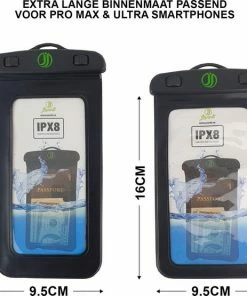 Hete verkoop ???? Jaunti | Waterdichte Telefoonhoesjes | Waterdicht Telefoonhoesje | Onderwater Hoesje Telefoon | Waterbestendig Telefoonzakje| Universeel Hoes Zwart | XL Variant Voor PRO & ULTRA Smartphones ???? -Hendi Shop 550x555 13