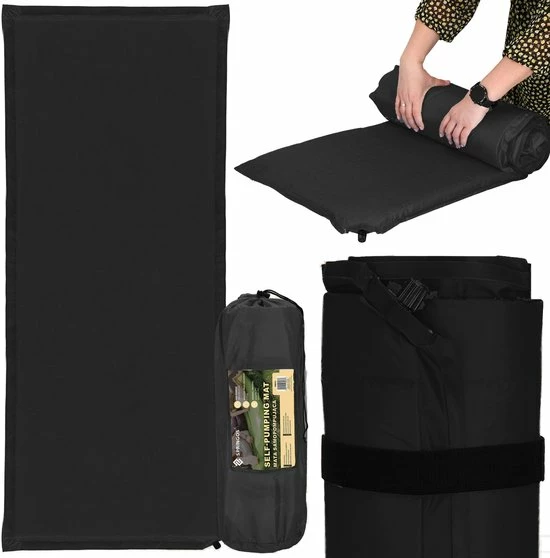 Nieuw ???? Springos Slaapmat | Zelfopblazend | 180 Cm | Inclusief Hoes | Zwart ???? 25 Nieuw ???? Springos Slaapmat | Zelfopblazend | 180 Cm | Inclusief Hoes | Zwart ???? - Afbeelding 23