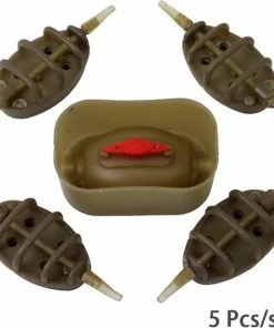 Promo ⌛ Merkloos 4+1 Inline Method Feeder Set - Method Feeder - Voerkorf - Feeder - Vissen - Method Mould - 15 Gram - 20 Gram - 25 Gram - 35 Gram ????