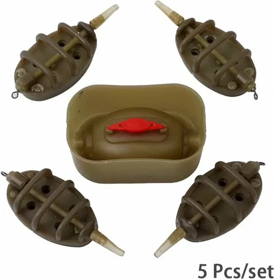 Promo ⌛ Merkloos 4+1 Inline Method Feeder Set - Method Feeder - Voerkorf - Feeder - Vissen - Method Mould - 15 Gram - 20 Gram - 25 Gram - 35 Gram ???? 3 Promo ⌛ Merkloos 4+1 Inline Method Feeder Set - Method Feeder - Voerkorf - Feeder - Vissen - Method Mould - 15 Gram - 20 Gram - 25 Gram - 35 Gram ????