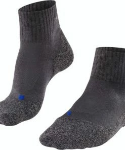 Aanbiedingen ???? FALKE TK2 Explore Cool Short Wandelsokken Kort Zacht Thermisch Anti-blaar Antizweet Zonder Motief Met Elastische Boord Verkoelend Ademend Sneldrogend Grijs Dames Sportsokken - Maat 37-38 ????