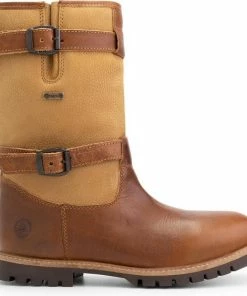 Groothandel ✔️ Travelin' Sweden Heren Outdoorlaarzen - Waterdicht En Ademend - Wol Gevoerde Wandellaars - Cognac Leer - Maat 48 ????