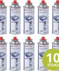 Flash-uitverkoop ❤️ Hendi Gasbussen Butaan Navulling - Gasflessen Kookstel - Campinggasflessen - Gaspatroon 227g - Set Van 10 ????