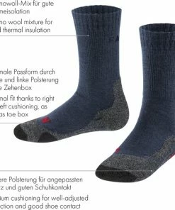Beste Pirce ⭐ FALKE TK2 Wandelsokken Warm Winter Zacht Thermisch Ademend Anti-blaar Antizweet Zonder Motief Met Elastische Boord Merinowol Blauw Unisex Sportsokken - Maat 35-38 ???? -Hendi Shop 550x566 2