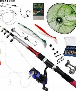 Kopen ???? ProCatch® Z164 | Hengelset - Vishengel Set Compleet - Werphengel - Vissen - 1 Hengel + Accessoires - 2,1 Meter Uitschuifbaar + GRATIS Visnet En Accessoires ????