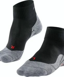 Flash-uitverkoop ???? FALKE TK5 Wander Short Wandelsokken Kort Zacht Thermisch Anti-blaar Antizweet Zonder Motief Met Elastische Boord Admend Merinowol Zwart Dames Sportsokken - Maat 41-42 ????