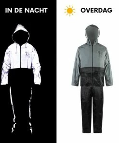 Groothandel ???? C-Line Regenpak Met Capuchon - Reflecterende Jas - Nieuw Model - Volwassen Maat XXL ???? -Hendi Shop 550x573
