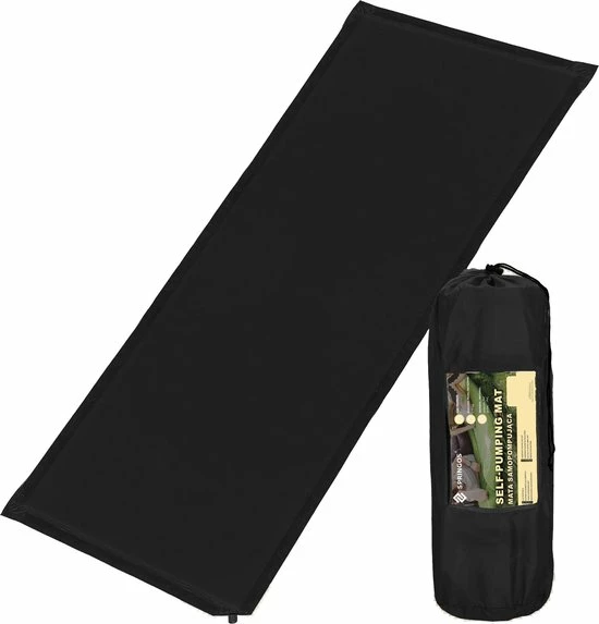 Nieuw ???? Springos Slaapmat | Zelfopblazend | 180 Cm | Inclusief Hoes | Zwart ???? 4 Nieuw ???? Springos Slaapmat | Zelfopblazend | 180 Cm | Inclusief Hoes | Zwart ???? - Afbeelding 2