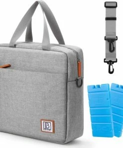 Gloednieuw ???? Brisby 4 Laags Geïsoleerde Koeltas - Lunchtas 7 Liter - Lichtgrijs ????