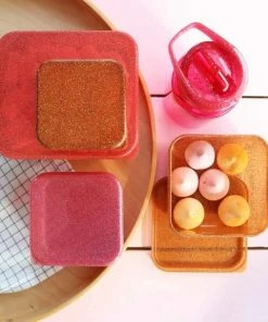 Aanbiedingen ???? Back To School Set - Drinkfles / 4 Snackdozen / Lunchbox - Glitter Roze - A Little Lovely Company ???? -Hendi Shop 550x577 14