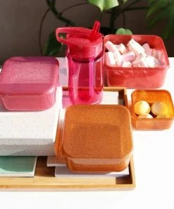 Aanbiedingen ???? Back To School Set - Drinkfles / 4 Snackdozen / Lunchbox - Glitter Roze - A Little Lovely Company ???? -Hendi Shop 550x577 15