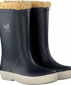 Flash-uitverkoop ⭐ Igor - Regenlaarzen Voor Kinderen - Splash Nautico Borreguito - Marineblauw - Maat 35EU ⌛ -Hendi Shop 550x578 1