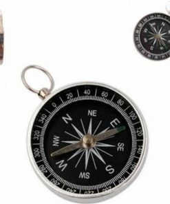 Hete verkoop ???? Merkloos BonQ Pocket Kompas - Aluminum - 4.3 X 4.3 Cm ✔️