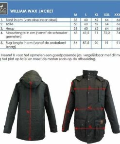 Aanbiedingen ???? MGO Leisure Wear MGO Leisure William Wax Parka Outdoorjas Heren - Maat XL ???? -Hendi Shop 550x586