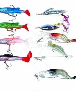 Gloednieuw ⭐ Brute Strength - Kunst Aas Set - 10 Stuks -Roofvissen Pluggen Met Haak Set Voor Snoek/Baars Roofvis 3 Kunstaas - Shads ????