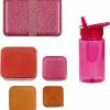 Aanbiedingen ???? Back To School Set - Drinkfles / 4 Snackdozen / Lunchbox - Glitter Roze - A Little Lovely Company ???? -Hendi Shop 550x591 1
