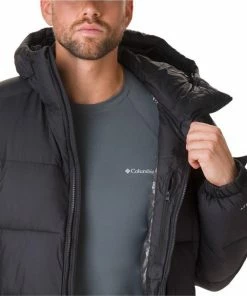 Uitgang ???? Columbia Pike Lake Hooded Jacket Outdoorjas Mannen - Black ???? -Hendi Shop 550x606 1