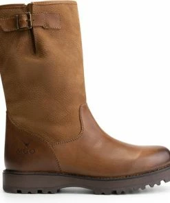 Aanbiedingen ???? MGO Leisure Wear MGO Tommy Heren Nubuck Leren Outdoorlaarzen - Waterdicht - Wol Gevoerde Laars - Cognac Bruin Leer - Maat 42 ????